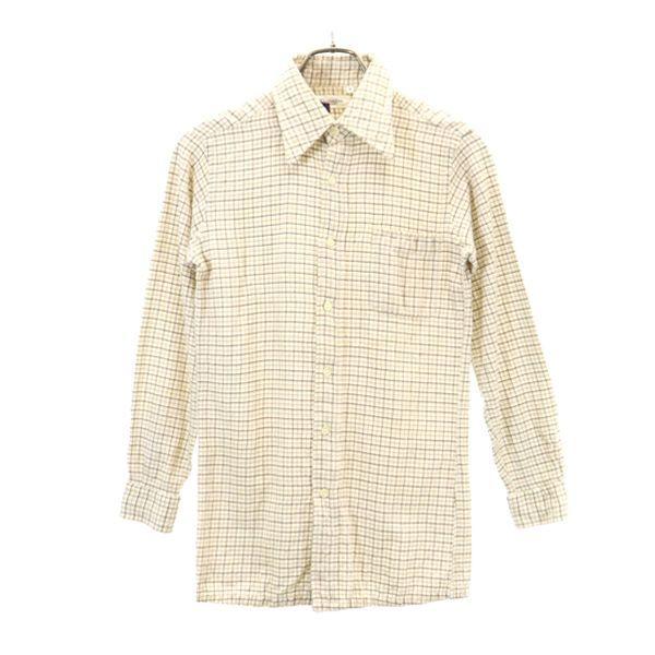 クリスチャンディオール 格子柄 オールド 長袖 シャツ M ベージュ系 Christian Dior メンズ 古着 0909 メール便可 Br Top Mls Big 2nd 通販 Yahoo ショッピング