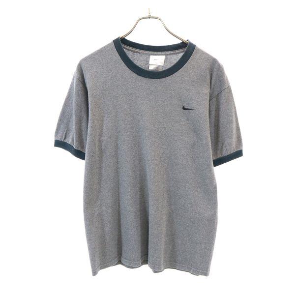 ナイキ 90s 00s Usa製 ワンポイント刺繍 半袖 リンガー Tシャツ S グレー Nike ヴィンテージ メンズ 古着 0910 メール便可 Br Top Mts Big 2nd 通販 Yahoo ショッピング
