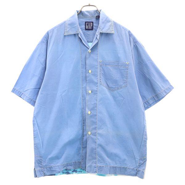 ギャップ 90s プリント 半袖 シャツ S ブルー Gap オールドギャップ メンズ 古着 0511 Pd Br Top 2766 Mss Big 2nd 通販 Yahoo ショッピング