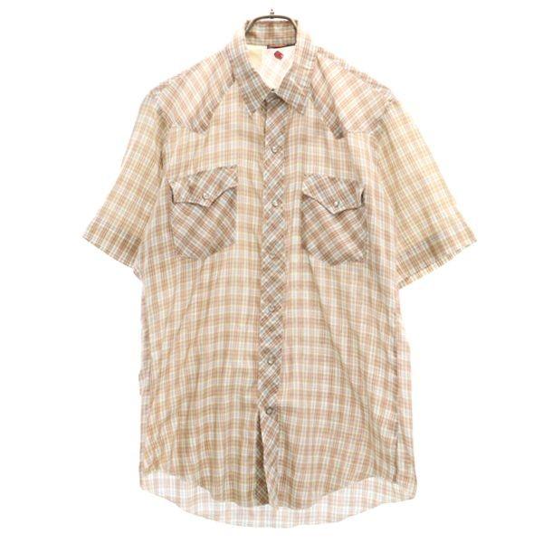 ウェスタンファッションズ 70s チェック柄 半袖 ウェスタンシャツ 茶 白 Western Fashions Usa製 メンズ 古着 0516 メール便可 Br Top 2999 Mss Big 2nd 通販 Yahoo ショッピング