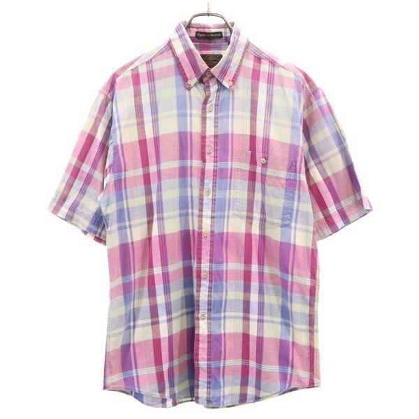 エディーバウアー 90s チェック 半袖 シャツ M 紫系 Eddie Bauer ボタンダウン ヴィンテージ メンズ 古着 0601 Br Top 4030 Mss Big 2nd 通販 Yahoo ショッピング