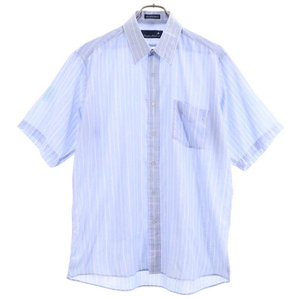スタンリーブラッカー ストライプ柄 半袖 シャツ 16 水色 Stanley Blacker メンズ 古着 06 メール便可 Cr Top 5434 Mss Big 2nd 通販 Yahoo ショッピング