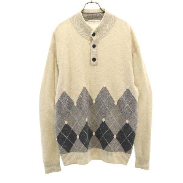 アーガイル柄 ニット Ll グレー系 Dandyl カシミヤ混 セーター ヘンリーネック メンズ 古着 Fre 112 Mse Big 2nd 通販 Yahoo ショッピング