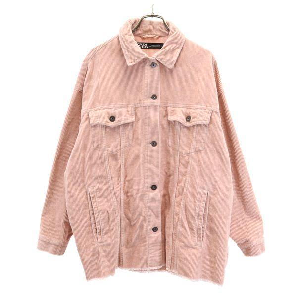ザラ カットオフ コーデュロイジャケット M ピンク Zara レディース 古着 Fre Whj Big 2nd 通販 Yahoo ショッピング