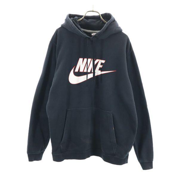 ナイキ ロゴ プリント スウェットパーカー L 黒 Nike 裏起毛 メンズ 古着 Fre Mtr Big 2nd 通販 Yahoo ショッピング