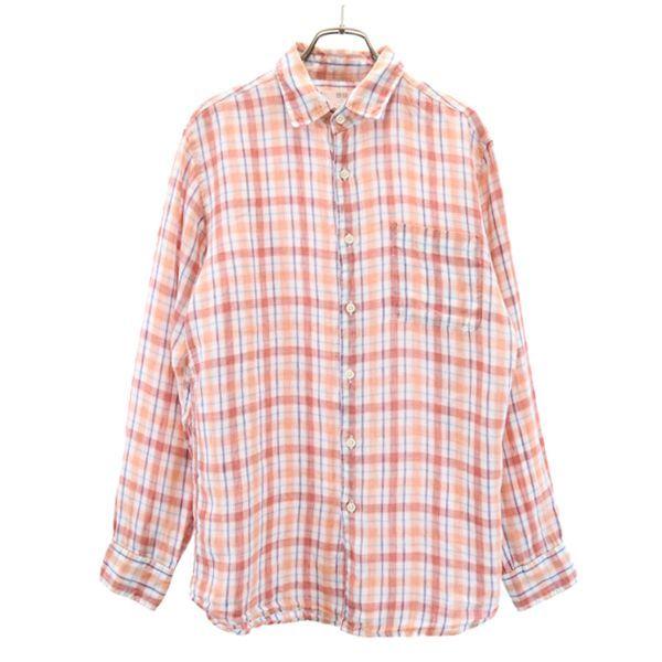 ユニクロ リネン チェック柄 長袖 シャツ M Uniqlo メンズ 古着 メール便可 Fre Mls Big 2nd 通販 Yahoo ショッピング