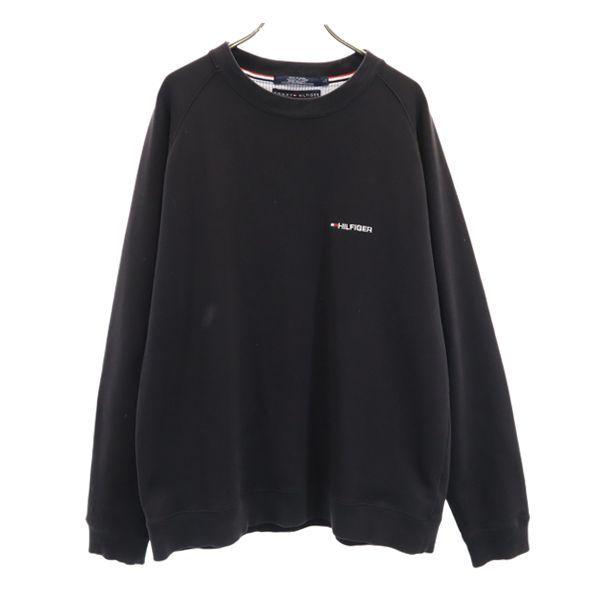 トミーヒルフィガー ロゴ刺繍 スウェット L 黒系 Tommy Hilfiger トレーナー メンズ 古着 Fre Mtr Big 2nd 通販 Yahoo ショッピング
