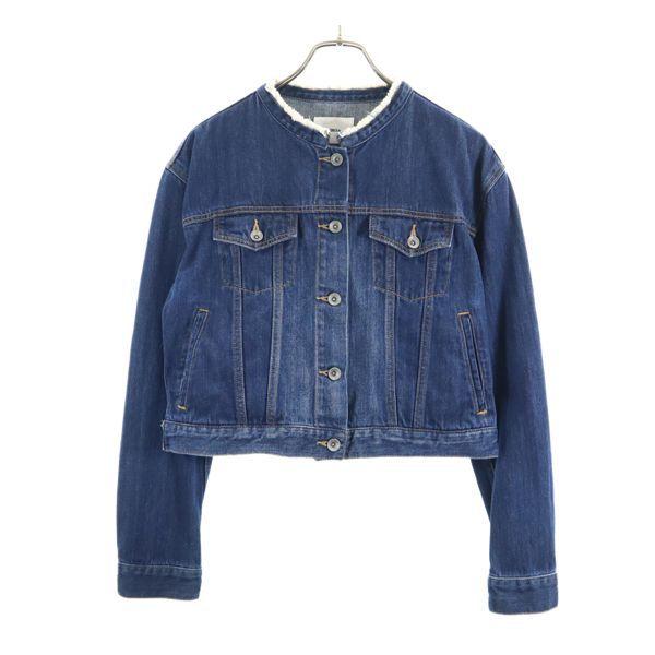 ムルーア ノーカラー デニムジャケット M Murua ジージャン Gジャン レディース 古着 1002 Fre 1678 Wjj Big 2nd 通販 Yahoo ショッピング