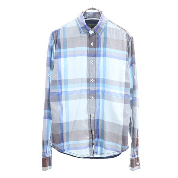 ザラマンジーンズ チェック柄 長袖 シャツ S Usa 青系 Zara Man Jeans メンズ 古着 1007 Fre 1867 Mls Big 2nd 通販 Yahoo ショッピング