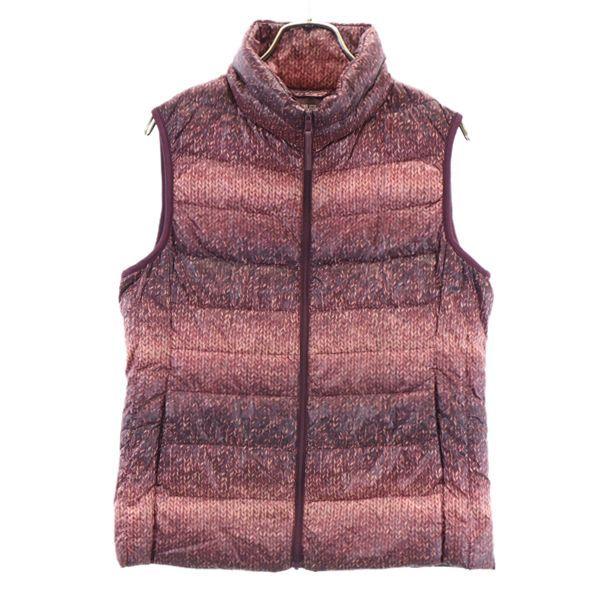 ユニクロ ニット柄 プリント ダウンベスト M ボルドー系 Uniqlo 薄手軽量 ウルトラライト ジップ レディース 古着 1023 Fre 30 Wve Big 2nd 通販 Yahoo ショッピング