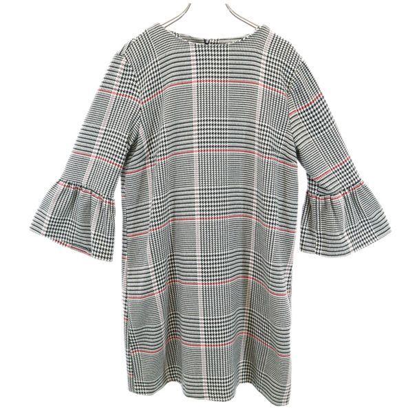ザラウーマン 千鳥格子柄 ワンピース Eur M 黒系 Zara Woman 七分袖 袖フリル レディース 古着 2112 Fre Wht Big 2nd 通販 Yahoo ショッピング