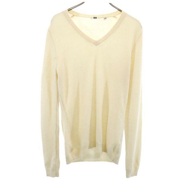 ユニクロ Vネック カシミヤセーター M 白 Uniqlo 長袖 ニット レディース 古着 1107 Fre 4369 Wse Big 2nd 通販 Yahoo ショッピング