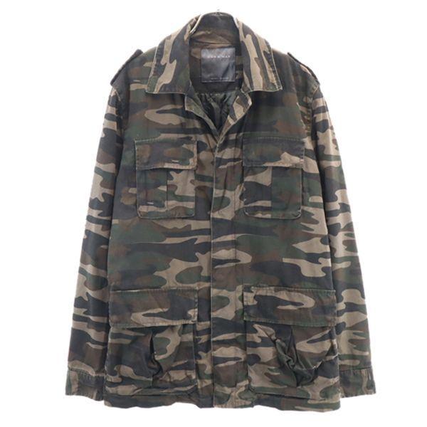 ザラマン カモフラージュ柄 ミリタリージャケット Eur M 茶系 Zara Man ジップ 裏キルティング地 メンズ 古着 1119 Fre 5358 Mhj Big 2nd 通販 Yahoo ショッピング