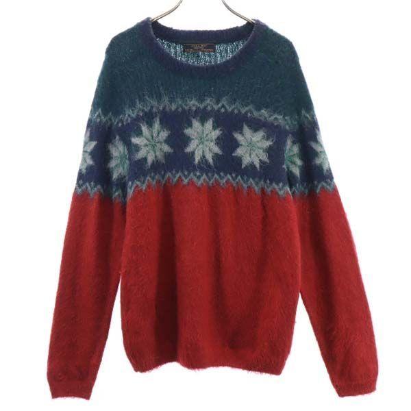 ザラマン 雪柄 セーター Eur M 紺ｘ緑ｘ赤 Zara Man ニットモヘア混 メンズ 古着 1118 Fre 5380 Mse Big 2nd 通販 Yahoo ショッピング