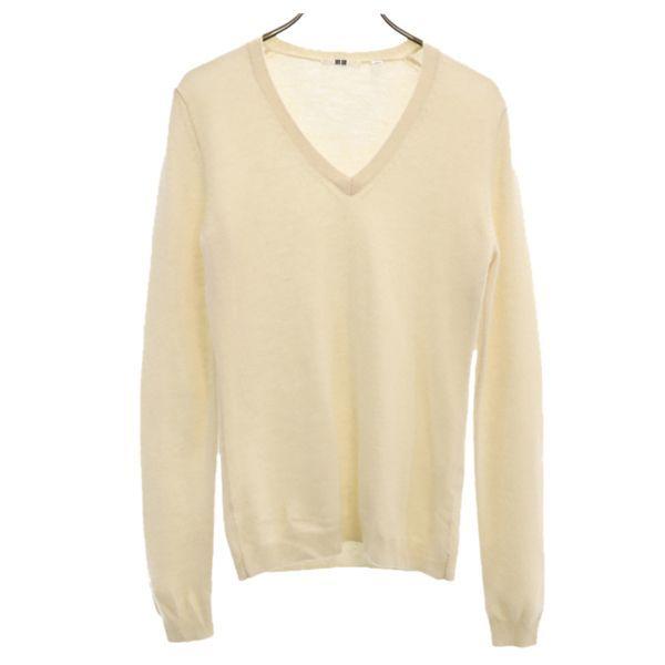 ユニクロ Vネック カシミヤニット S オフホワイト Uniqlo セーター 長袖 レディース 古着 14 Fre 6572 Wse Big 2nd 通販 Yahoo ショッピング