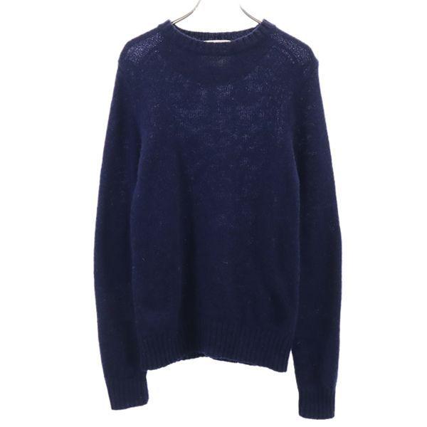 ビームスライツ ハリスツイード コラボ ニット S 紺 Beams Lights Harris Tweed エルボーパッチ 長袖 セーター メンズ 古着 14 Fre 6690 Mse Big 2nd 通販 Yahoo ショッピング