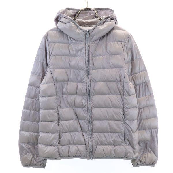 ユニクロ ウルトラライト ダウンジャケット L グレー Uniqlo 薄手 軽量 フード レディース 古着 1216 Fre 72 Wdj Big 2nd 通販 Yahoo ショッピング