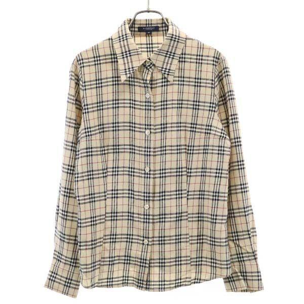 バーバリーロンドン 三陽商会 ウール チェック柄 長袖 シャツ 40 ベージュ系 Burberry London レディース 古着 1213 メール便可 Is Fre 8081 Wls Big 2nd 通販 Yahoo ショッピング