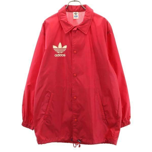 アディダス 80s 90s デサント製 トレフォイルロゴ コーチジャケット M 赤 Adidas 裏メッシュ ナイロン ヴィンテージ メンズ 古着 Is Fre 9043 Mhj Big 2nd 通販 Yahoo ショッピング