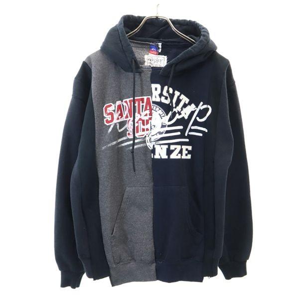 リスカープ リメイク スウェットパーカー 黒 グレー Rescarp プルオーバー メンズ 古着 0422 Ita Brt 325 Mtr Big 2nd 通販 Yahoo ショッピング