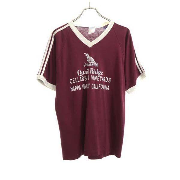 80s プリント リンガーｔシャツ ワインレッド メンズ 古着 0423 メール便可 Ita Brt 3 Mts Big 2nd 通販 Yahoo ショッピング