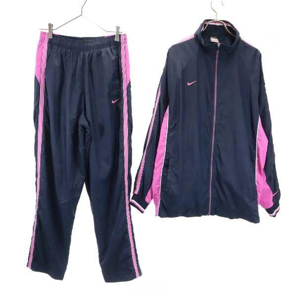 ナイキ ウインドブレーカー 上下 セットアップ Xl 紺 ピンク Nike 裏メッシュ地 ジャケット ロングパンツ メンズ 古着 Ja Fre Mst Big 2nd 通販 Yahoo ショッピング