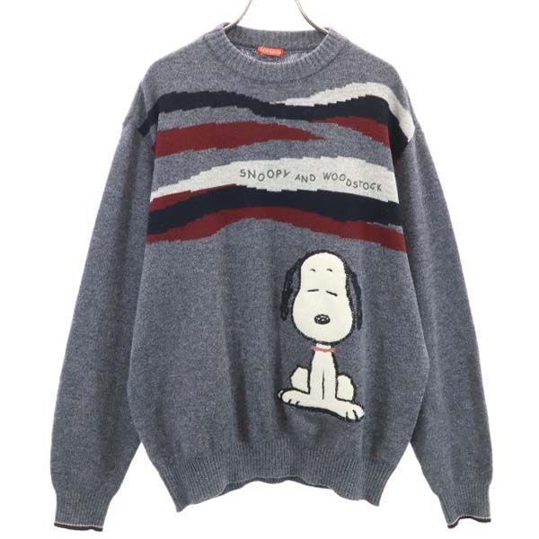 グリーンクラブ Snoopy Woodstock スヌーピー ニット 4 グレー Greenclubs セーター クルーネック メンズ 古着 Ja Fre Mse Big 2nd 通販 Yahoo ショッピング
