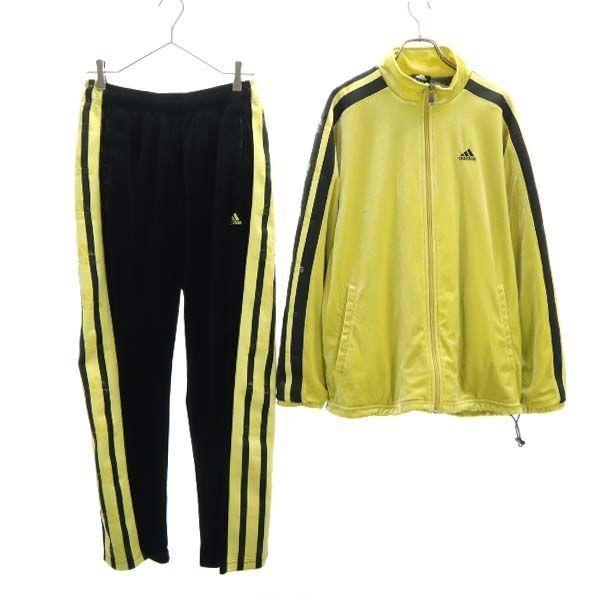 アディダス ベロア調 ジャージ 上下 セットアップ M L マスタード ブラック Adidas ジップジャケット ロングパンツ メンズ 古着 Ja Fre Mst Big 2nd 通販 Yahoo ショッピング