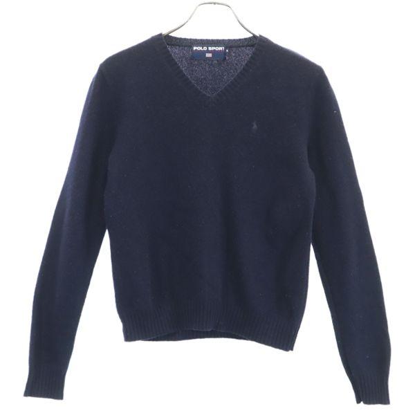ポロスポーツ セーター M 紺 Polo Sports ラルフローレン Ralph Lauren Vネック ニット レディース 古着 0928 Ja Fre 13 Wse Big 2nd 通販 Yahoo ショッピング
