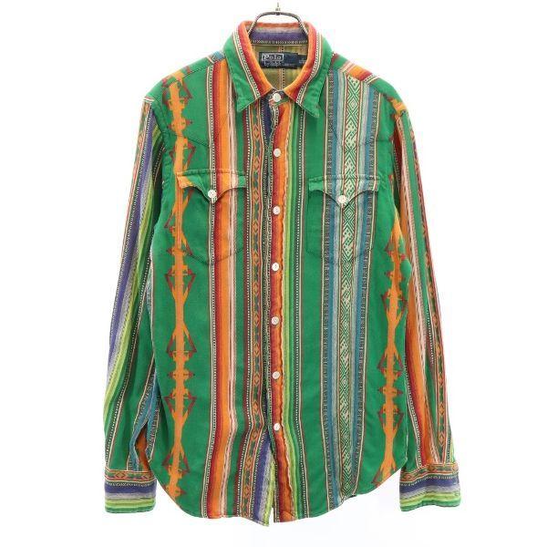 ポロラルフローレン ネイティブ柄 長袖 シャツ Xs Polo Ralph Lauren メンズ 古着 Ja Fre Mls Big 2nd 通販 Yahoo ショッピング