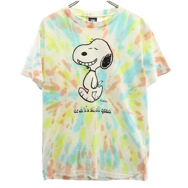 ステューシー ピーナッツ スヌーピー タイダイ柄 半袖 Tシャツ Xl 150 Stussy Peanut ロゴ キッズ 古着 メール便可 Ja Fre Kdt Big 2nd 通販 Yahoo ショッピング