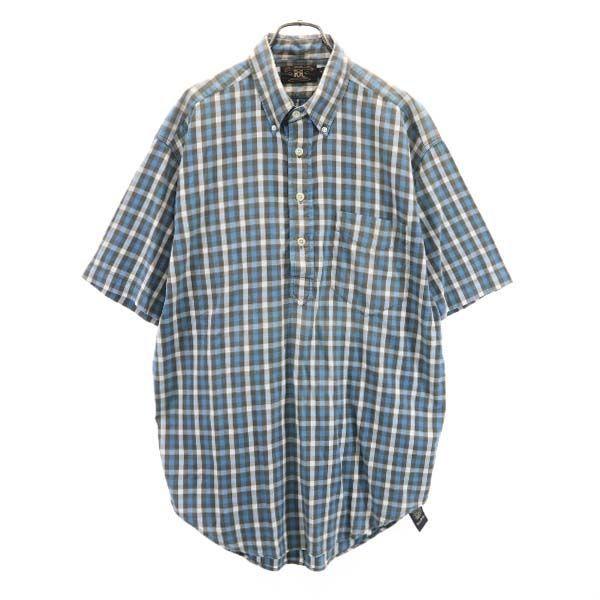 RRL 初期黒タグ 赤三ツ星 半袖 ボタンダウンシャツ M ダブルアールエル
