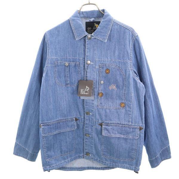 未使用 ゴースローキャラバン デニム 総柄刺繍 カバーオール 4 Go Slow Caravan 長袖 メンズ 古着 Ja Fre Mhj Big 2nd 通販 Yahoo ショッピング