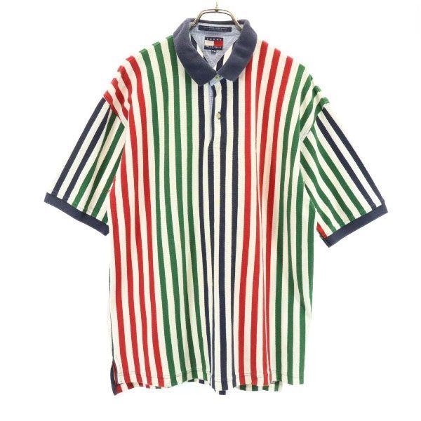 トミーヒルフィガー 90s オールド フラグタグ ストライプ柄 半袖