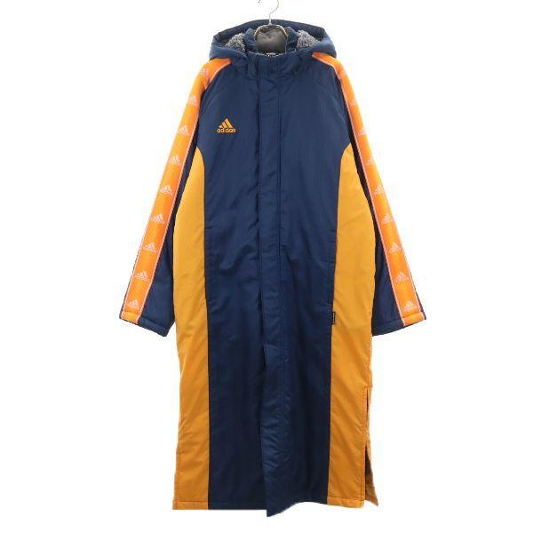 アディダス 中綿 ロング ベンチコート L 紺 オレンジ Adidas Clima Proof 裏ボア フード付き メンズ 古着 210111 Pdown Ja Nag 2460 Bnt Big 2nd 通販 Yahoo ショッピング