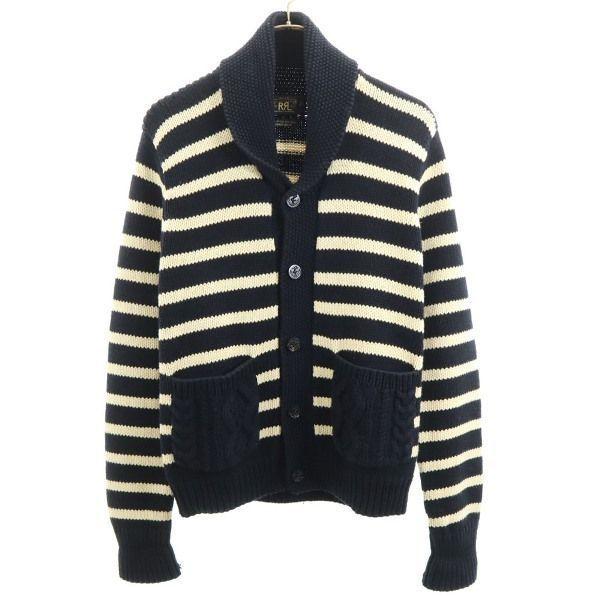 ダブルアールエル ラルフローレン コットン ニット カーディガン Double Rl Ralph Lauren ボーダー ショールカラー S 紺 白 メンズ 0105 Ja Top 023 Mca Big 2nd 通販 Yahoo ショッピング
