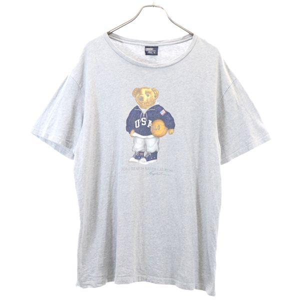 ポロラルフローレン 90s ポロベアー 半袖 Tシャツ M グレー POLO RALPH