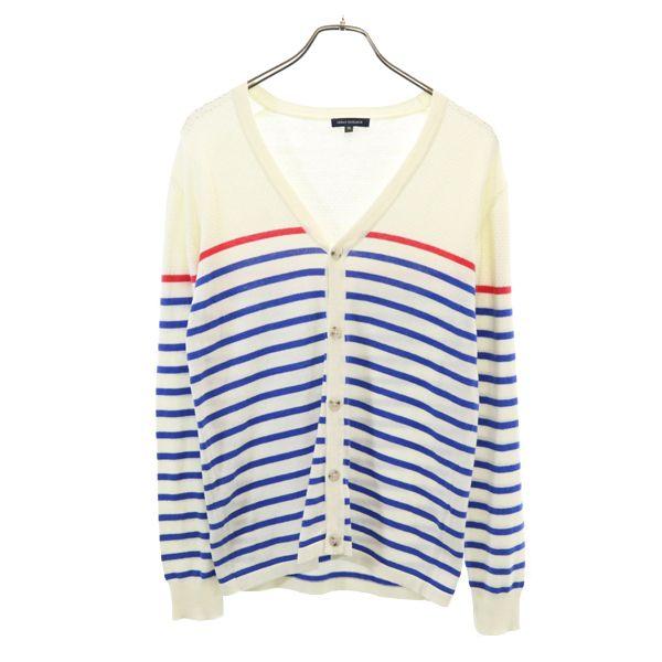 アーバンリサーチ ボーダー コットン カーディガン 38 白ｘ青ｘ赤 Urban Research 長袖 Vネック メンズ 古着 0730 Ja Top 8112 Mca Big 2nd 通販 Yahoo ショッピング