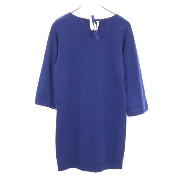 海外仕入 ラコステ ワンポイント ワンピース 38 紺 Lacoste スウェット ミニ丈 チュニック 七分袖 レディース 古着 0411 Kg Nag 150 Wht Big 2nd 通販 Yahoo ショッピング