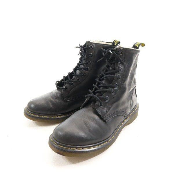 【高い素材】 【中古】Dr.Martens(ドクターマーチン) ショートブーツ レザー ネイビー Wair/8ホール Air - ブーツ