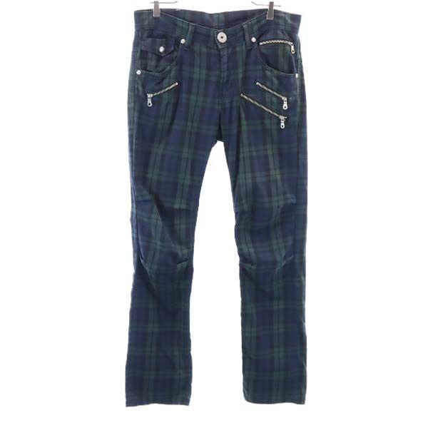 リー チェック柄 パンツ W32 緑系 Lee シンチバック付き ストレッチ ロング メンズ 古着 1007 Lng 4053 Mhp Big 2nd 通販 Yahoo ショッピング