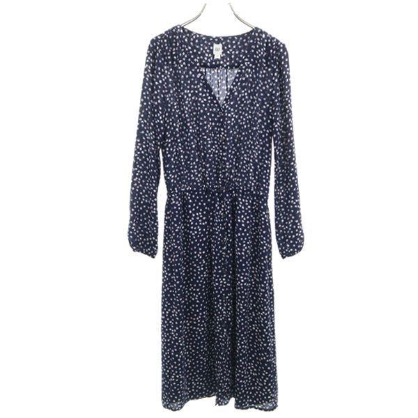 ギャップ ロング 小花 総柄 ワンピース Xxs ネイビー Gap 長袖 Vネック レディース 古着 Nag 3126 Wht Big 2nd 通販 Yahoo ショッピング