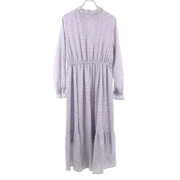 マジェスティックレゴン 花柄 ワンピース M パープル系 Majestic Legon 長袖 レディース 古着 Nag 3178 Wht Big 2nd 通販 Yahoo ショッピング