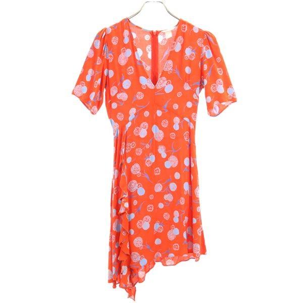 美品 エイチアンドエム 総柄 ワンピース Eur34 朱色 H M プリント Vネック 膝丈 レディース 古着 0611 Nag 522 Wht Big 2nd 通販 Yahoo ショッピング