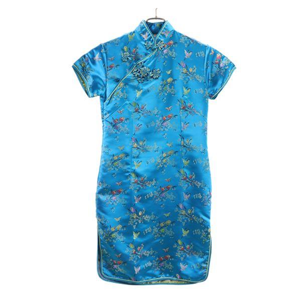 Origina Orijina チャイナドレス L ブルー 半袖 ワンピース コスプレ 仮装 レディース 古着 00 Wg9 1130 Nag 9 Wht Big 2nd 通販 Yahoo ショッピング