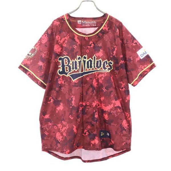 オリックスバファローズ 17 夏の陣 総柄 応援 ユニフォーム F 赤系 半袖 シャツ メンズ 古着 2402 New 196 Mst Big 2nd 通販 Yahoo ショッピング