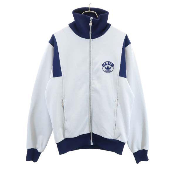 アディダス 70s 80s デサント製 トレフォイルロゴ ジャージ 3 ライトグレーｘ紺 Adidas スポーツ ジャケット クラブアディダス メンズ 古着 Qu Fre Mst Big 2nd 通販 Yahoo ショッピング