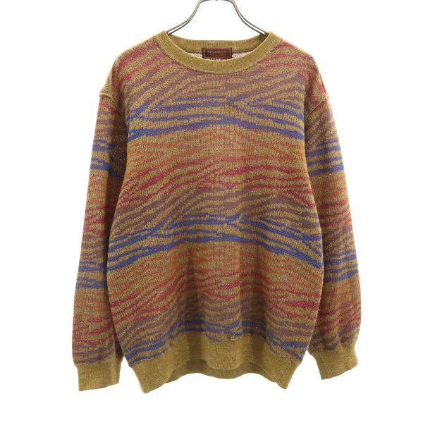 イヴサンローラン 総柄 ニット Yves Saint Laurent 長袖 セーター メンズ 古着 Qu Fre 116 Mse Big 2nd 通販 Yahoo ショッピング