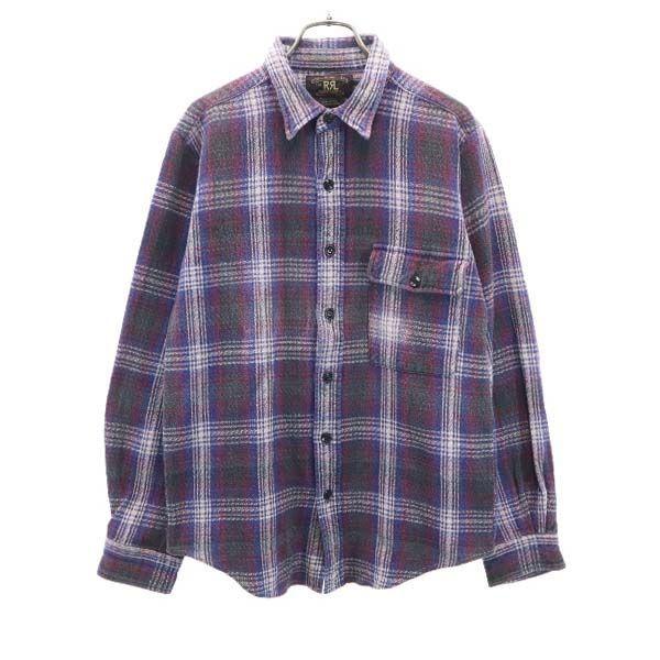 RRL 90s 初期黒タグ 赤三ツ星 チェック柄 長袖 シャツ L ダブルアール