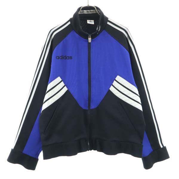 アディダス 80s 90s デサント製 トラックジャケット O 青 黒 Adidas スポーツ ジャージ ヴィンテージ メンズ 古着 Qu Fre Mhj Big 2nd 通販 Yahoo ショッピング